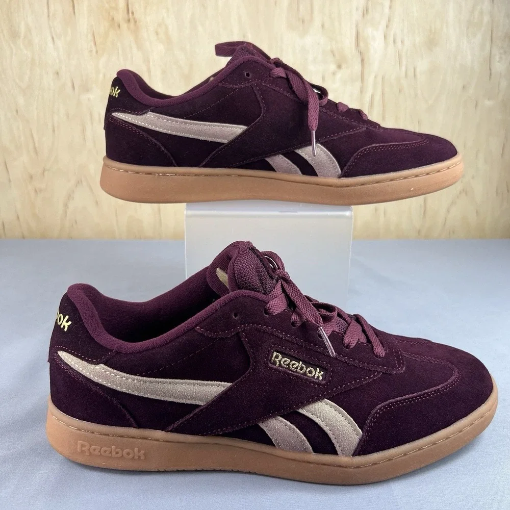 Reebok Forte Lounger Women's Size 10 Red Suede Retro Gum Sole Tennis Shoes